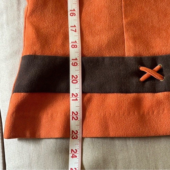 STUDIO 1. NWT. Burnt Orange Sleeveless Top only w/cross stitch details n… - Picture 9 of 9
